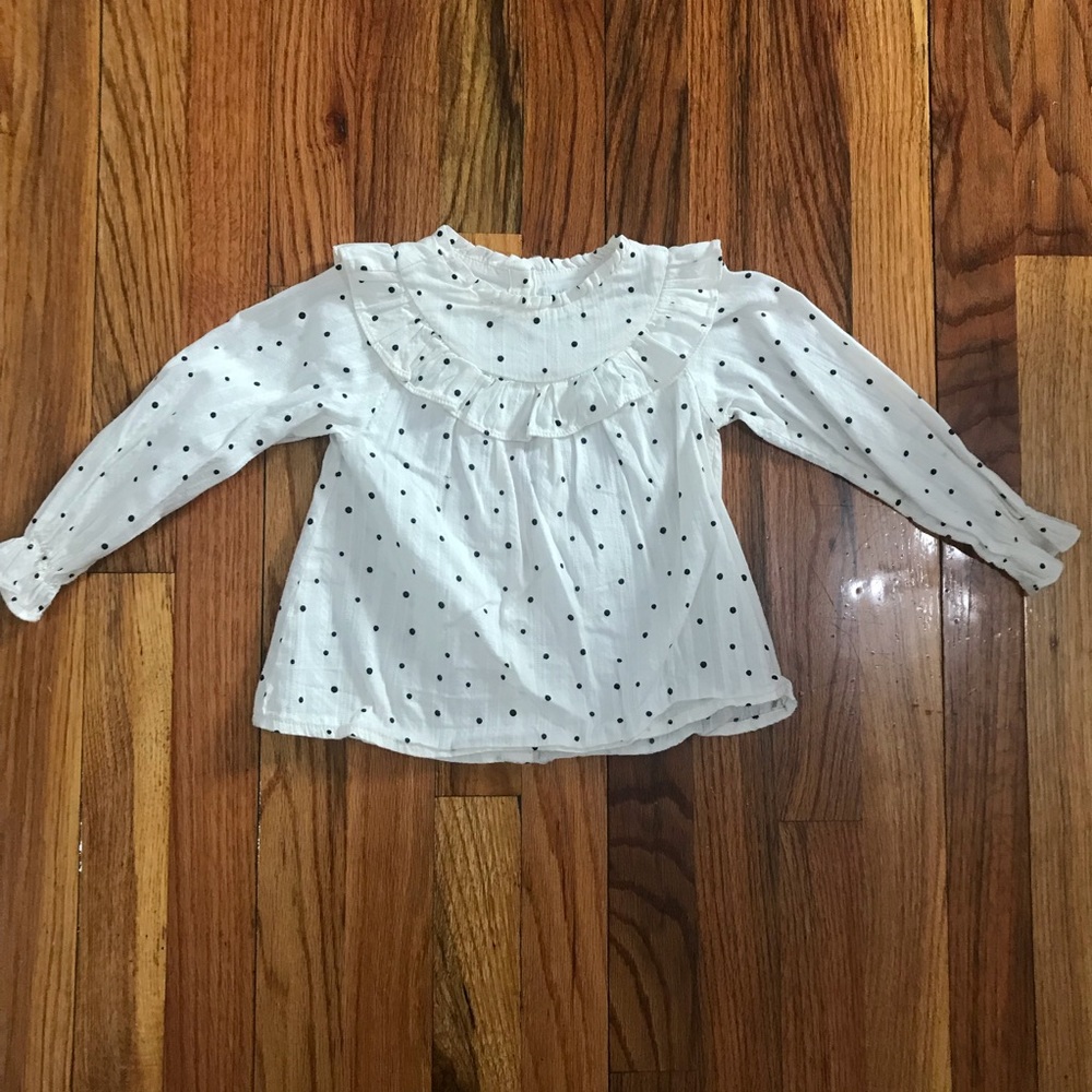 Zara little girls polkadot top